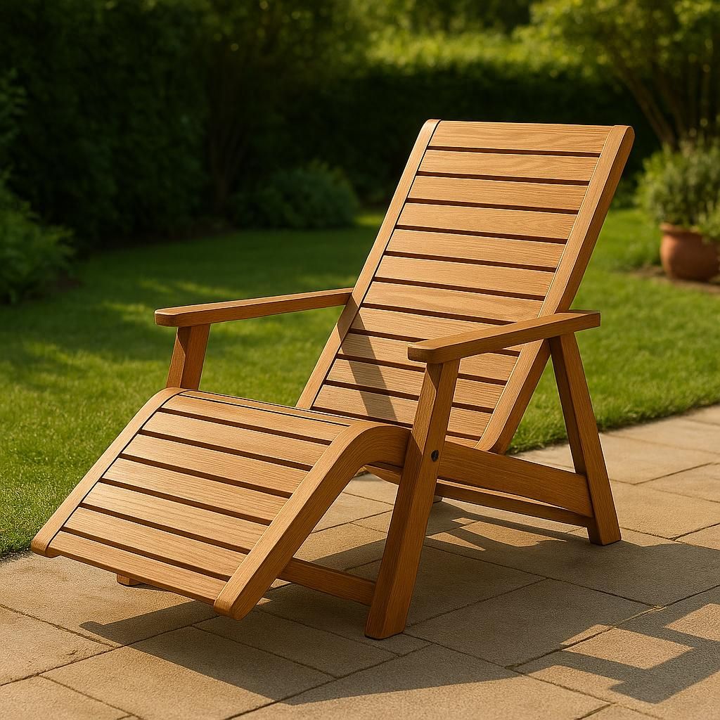 Reclining Timber Sun Lounger